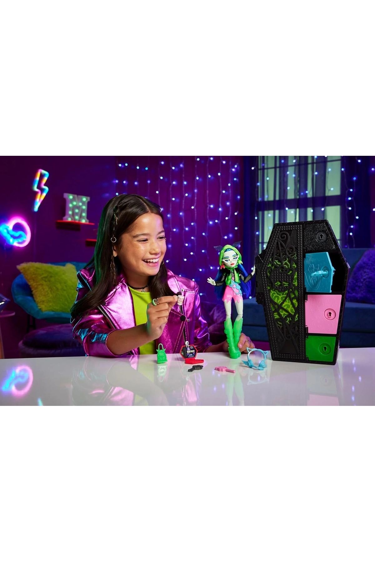 Gizemli Arkadaşlar Oyun Seti S3 Neon Frights Ghoulia Hnf81 - Görsel 2