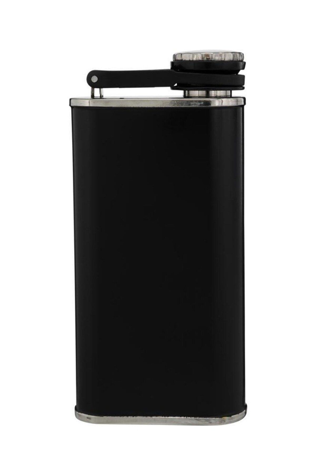 Klasik Paslanmaz Çelik Cep Matarası 0.23 Lt Siyah - Görsel 4